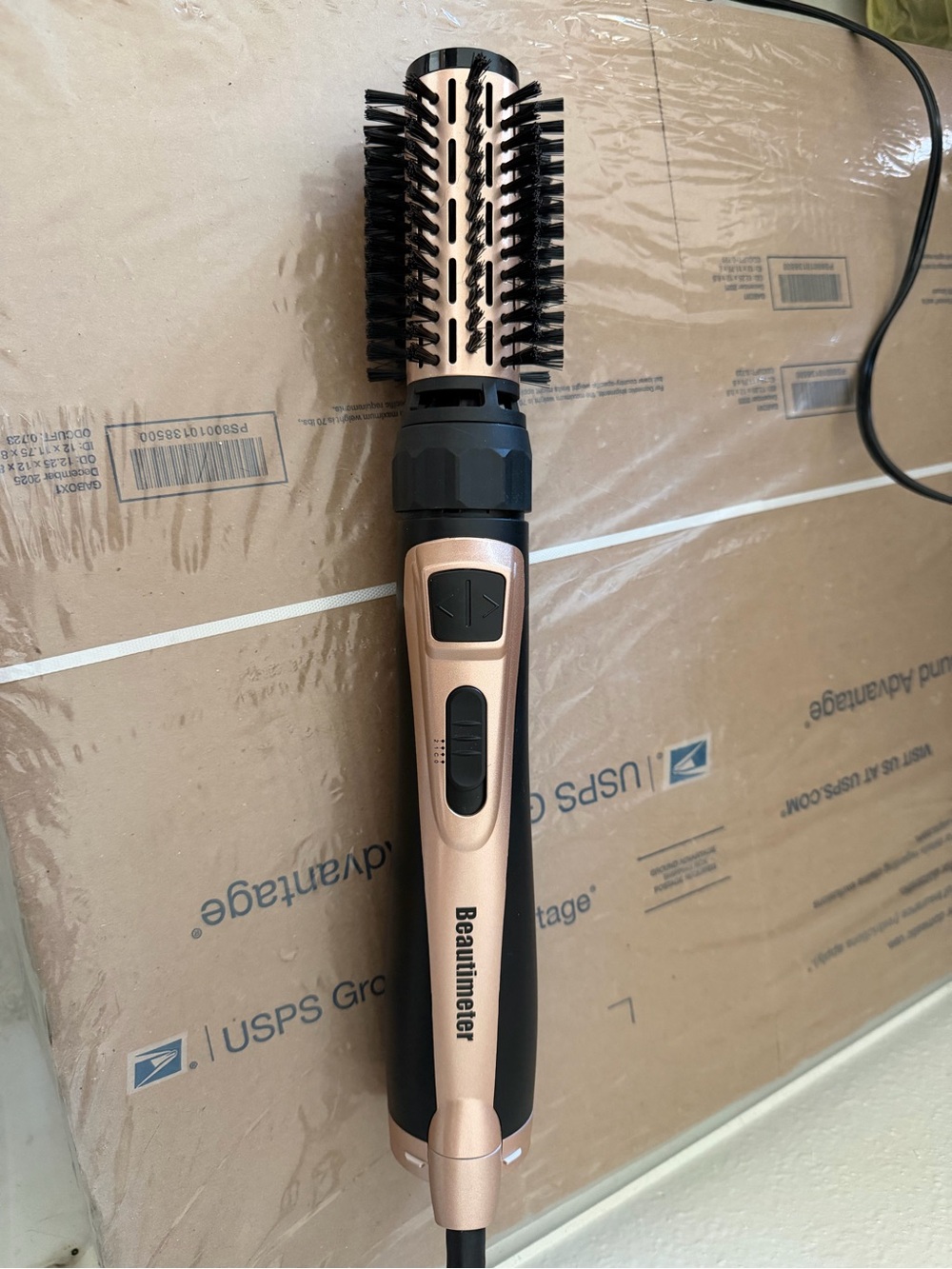 Beautimeter Hot Air Styling Brush Auto Styling- Rose Gold and Black